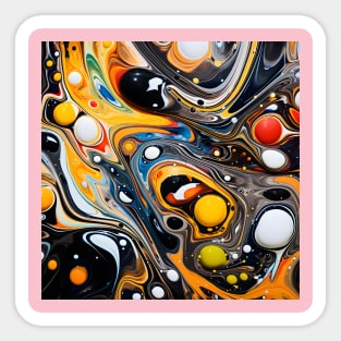 Psychedelic Orbital Abstract Art Sticker